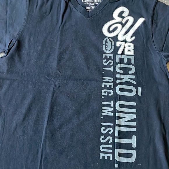 Preloved Ecko Unltd V neck short sleeves Shirt red & black for men (2 pcs) - Picture 9 of 11